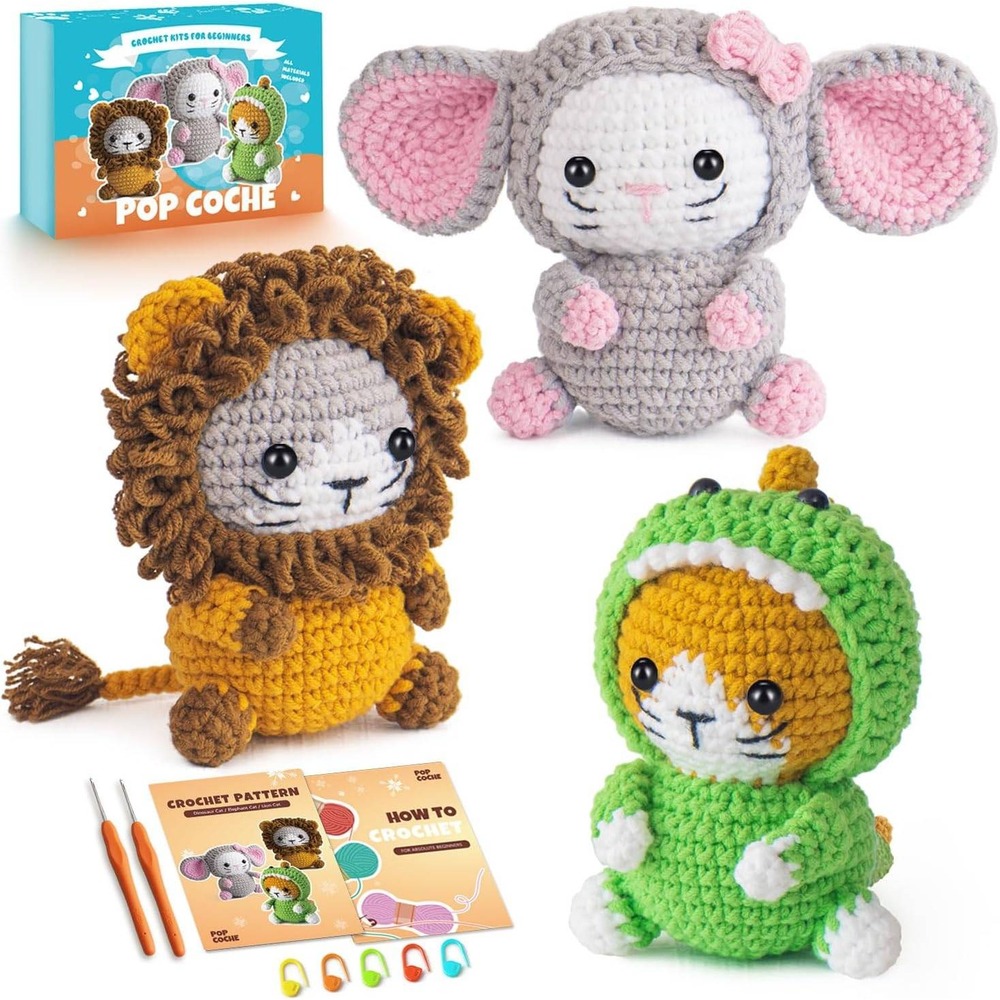 POP COCHE‎ Crochet Kit for Beginners, Crochet Starter